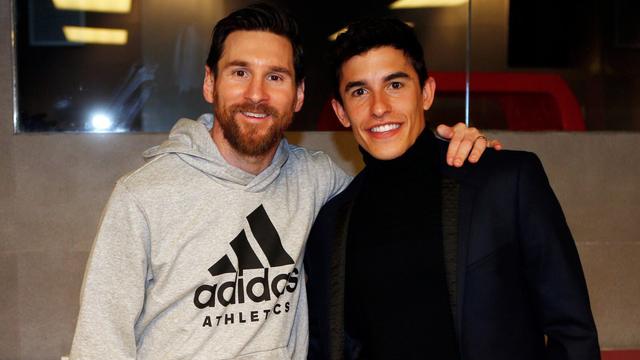 Marc Marquez Mengaku Hanya Bisa Terkesima saat Disapa Lionel Messi